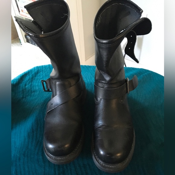 Herman Survivors Vintage Engineer/Motorcycle Boots Black Sz. 7 - Picture 3 of 14